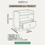Table de chevet moderne en mdf – Image 2