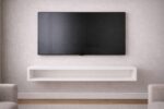 Console de télévision flottante murale - Unité de télévision minimale moderne avec rangement – Image 3